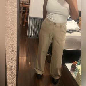 Tommy Hilfiger Beige Wide-Leg Pants